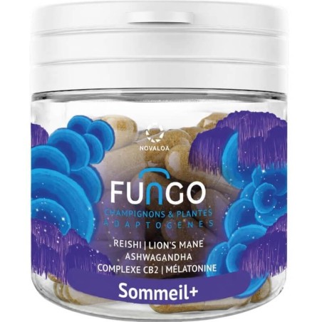 Gélules Fungo Sommeil+ CBD, mélatonine et adaptogènes – Spectre Complet et Complexe CB2