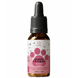 Huile de chanvre 5% pour chiens – Spectre large sans THC