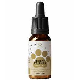 Huile de chanvre HempyFriends 3% pour chiens – Spectre large sans THC