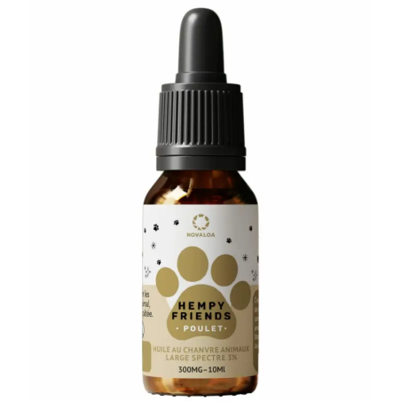 Huile de chanvre HempyFriends 3% pour chiens – Spectre large sans THC