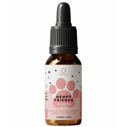Huile de chanvre HempyFriends 1,5% pour chiens et chats – Spectre large sans THC