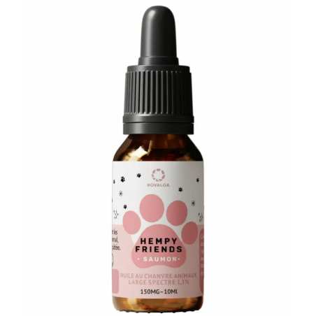 Huile de chanvre HempyFriends 1,5% pour chiens et chats – Spectre large sans THC