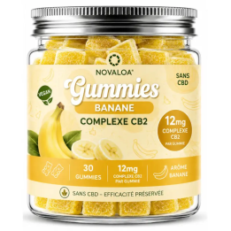 Gummies Complexe CB2 Banane – GABA & Magnésium – Sans CBD