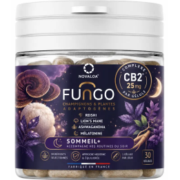 Gélules Sommeil+ Fungo CB2 – Mélatonine Reishi Lion’s Mane Ashwagandha