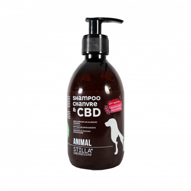 shampoing sensitive au chanvre et CBD pour animaux