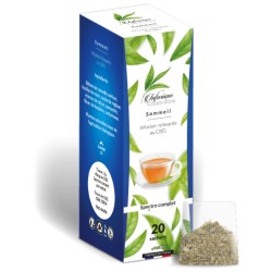 Infusion CBD Sommeil – 40 mg par sachet, spectre complet, plantes bio
